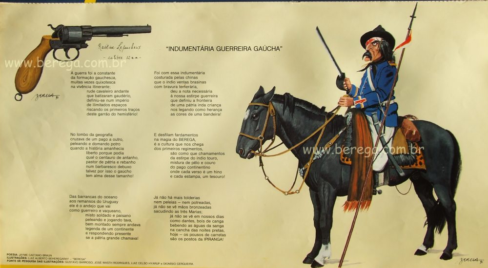 Indumentária Guerreira Gaúcha - Calendario Ipiranga - 1992