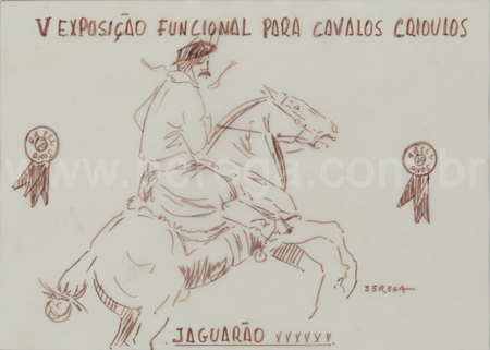 Estudo para cartaz de Exposição Funcional do Cavalo Crioulo - não datado