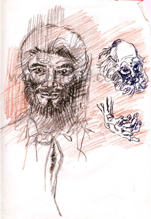 desenho r?ido de cabe?s e m?