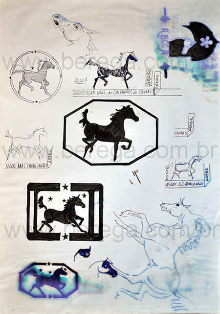 Estudos para logotipos para a Associa?o Criadores de Cavalos Arabes