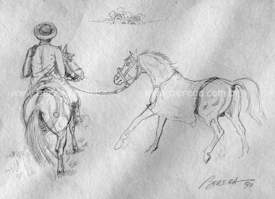 Berega Website Oficial - Obras - Desenhos e Esboços Gaúchos e Cavalos