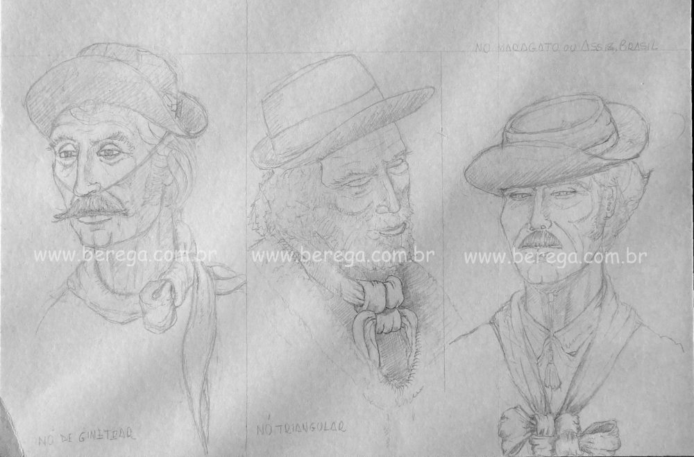 Desenhos de indumentária gaúcha